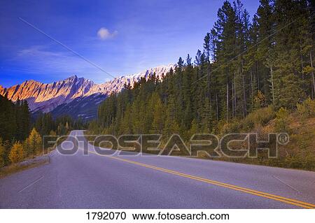 Stock Image - Medicine Lake Highway, Jasper National Park. Fotosearch