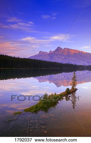 Stock Photo - Mount Rundle in Alberta. Fotosearch