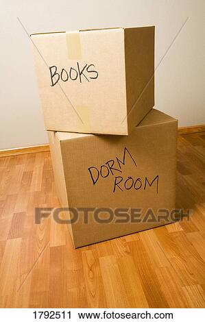 Moving boxes for a post-secondary student View Large Photo Image Stock Image - Moving boxes for a post-secondary student. Fotosearch