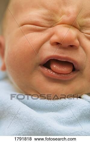 Newborn crying View Large Photo Image Stock Photo - Newborn crying. Fotosearch