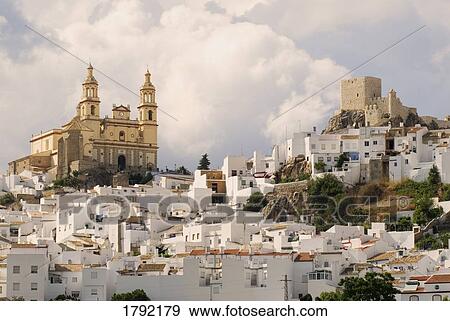 None Olvera Church and Moorish Castle View Large Photo Image Stock Photo - None Olvera Church and Moorish Castle. Fotosearch