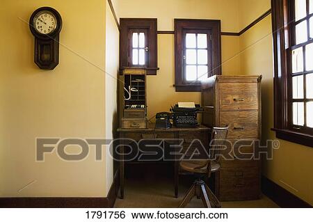 Old-fashioned office View Large Photo Image Stock Photograph - Old-fashioned office. Fotosearch