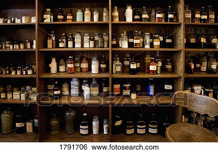Old fashioned pharmacy View Large Photo Image Stock Photograph - Old fashioned pharmacy. Fotosearch