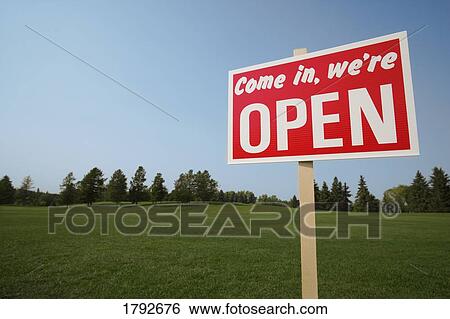 Open sign View Large Photo Image Stock Photograph - Open sign. Fotosearch