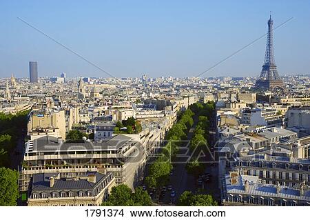 Paris and Eiffel Tower View Large Photo Image Picture - Paris and Eiffel Tower. Fotosearch
