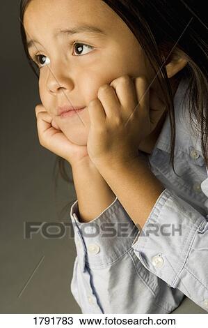 Stock Image - Portrait of a girl. Fotosearch