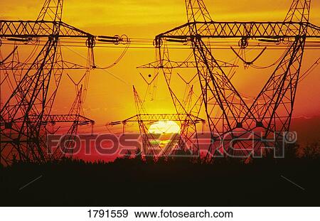 Power transmission lines View Large Photo Image Stock Photo - Power transmission lines. Fotosearch