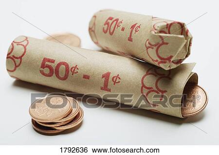 Rolls of pennies View Large Photo Image Stock Photograph - Rolls of pennies. Fotosearch