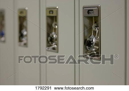 Stock Image - School lockers. Fotosearch