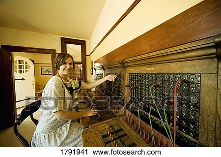 Switch board operator View Large Photo Image Stock Image - Switch board operator. Fotosearch