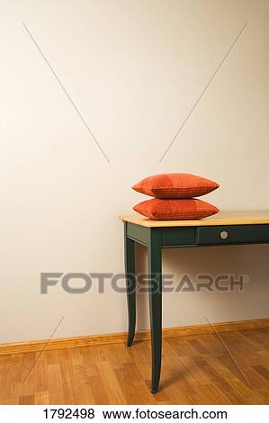 Table and cushions View Large Photo Image Stock Photo - Table and cushions. Fotosearch