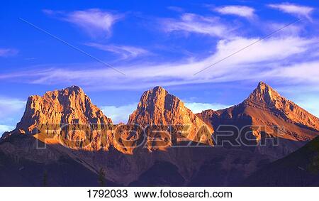 Stock Image - Three Sisters Mountain. Fotosearch