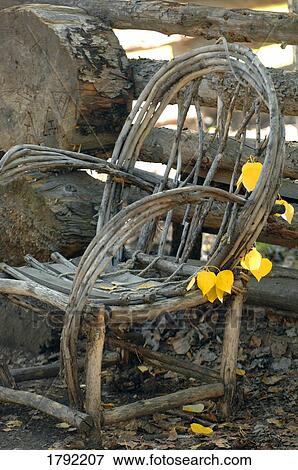Stock Photo - Willow chair. Fotosearch