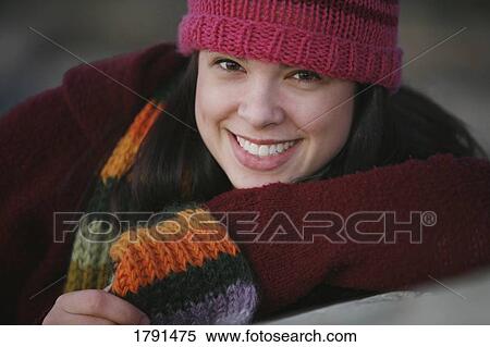 Woman in winter clothing View Large Photo Image Stock Photography - Woman in winter clothing. Fotosearch