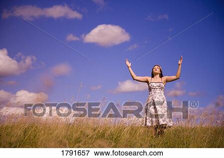 Women with arms raised in worship View Large Photo Image Stock Photo - Women with arms raised in worship. Fotosearch