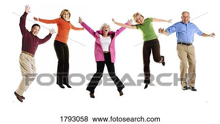 Adults jumping View Large Photo Image Stock Photo - Adults jumping. Fotosearch