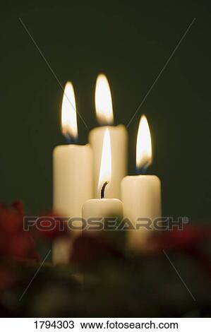 Stock Image - Advent candles. Fotosearch
