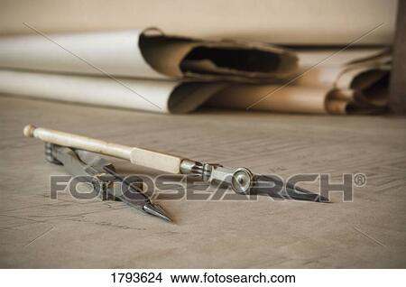 Antique drafting tools View Large Photo Image Picture - Antique drafting tools. Fotosearch