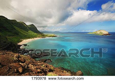 Beach in Hawaii View Large Photo Image Stock Photo - Beach in Hawaii. Fotosearch