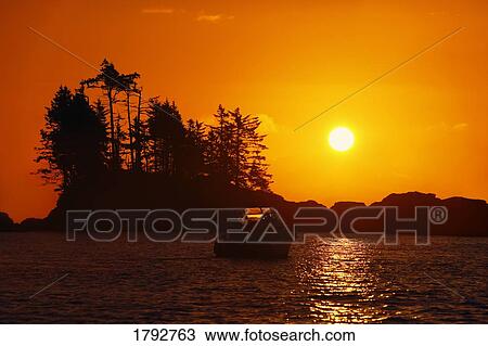 Stock Image - Boat in the ocean. Fotosearch