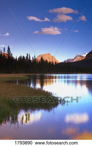 Bow lake and Cascade Mountain in Banff View Large Photo Image Stock Image - Bow lake and Cascade Mountain in Banff. Fotosearch