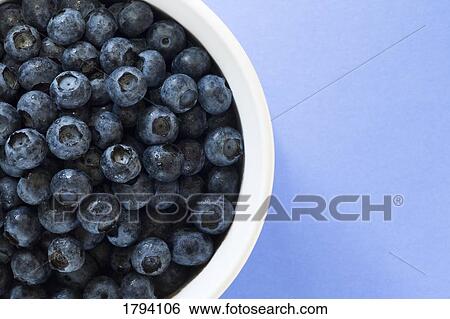 Stock Photograph - Bowl of blueberries. Fotosearch