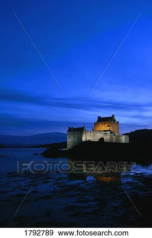 Stock Photo - Castle at night. Fotosearch
