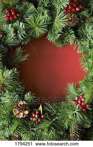 Stock Image - Christmas wreath. Fotosearch