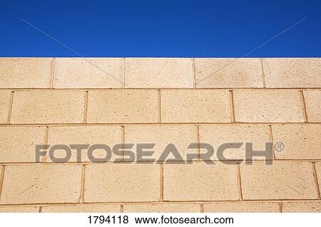 Stock Photo - Cinder block wall. Fotosearch