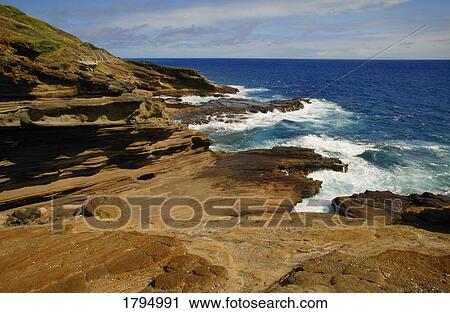 Cliffs into the ocean View Large Photo Image Stock Image - Cliffs into the ocean. Fotosearch