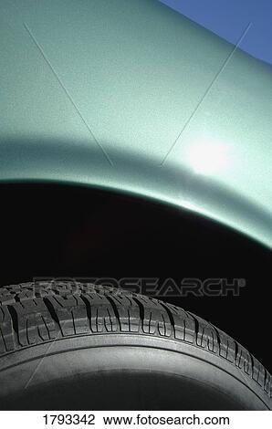 Stock Image - Close up of a wheel well. Fotosearch