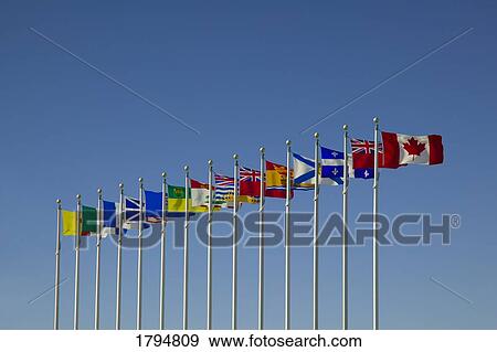 Stock Photo - Flags of Canada. Fotosearch