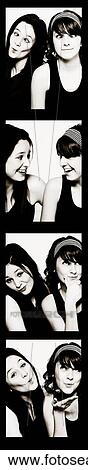 Friends in a photo booth View Large Photo Image Stock Image - Friends in a photo booth. Fotosearch