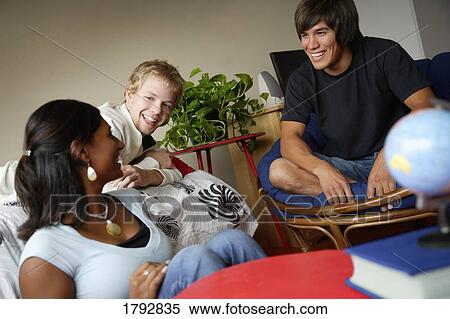Stock Photography - Friends talking together. Fotosearch