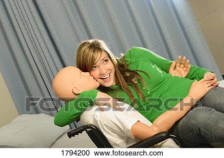 Stock Image - Girl playing around. Fotosearch