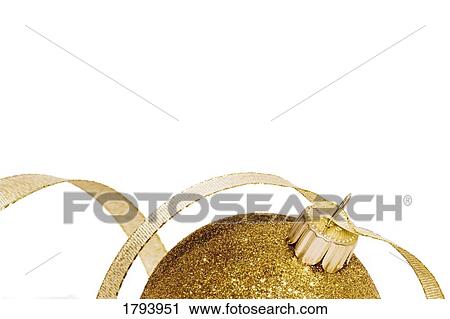 Stock Image - Gold Christmas ornament. Fotosearch