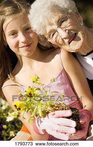 Grandmother and granddaughter View Large Photo Image Stock Image - Grandmother and granddaughter. Fotosearch