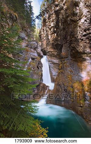 Johnson Canyon in Banff View Large Photo Image Stock Photo - Johnson Canyon in Banff. Fotosearch