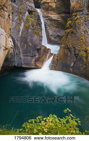 Stock Photograph - Johnson Canyon in Banff. Fotosearch