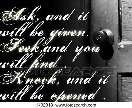 Knock And It Will Be Opened Stock Photo 1792818 Fotosearch