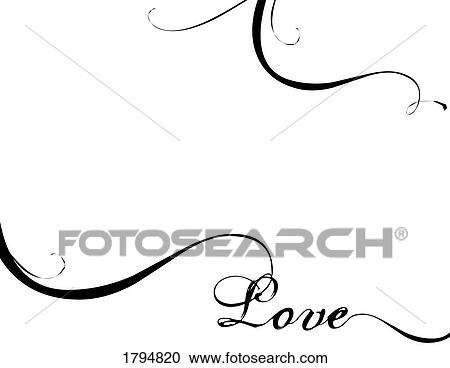Stock Image - Love border. Fotosearch