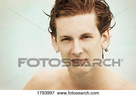 Stock Photo - Male portrait. Fotosearch