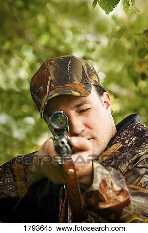 Stock Photography - Man hunting. Fotosearch
