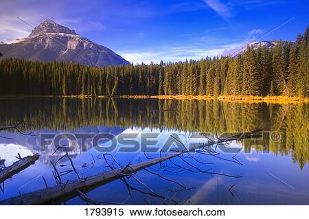 Stock Photography - Pilot Pond in Banff. Fotosearch