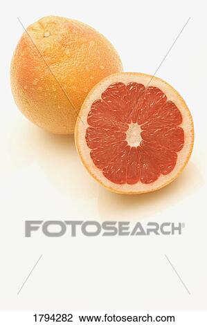 Stock Image - Pink grapefruits. Fotosearch