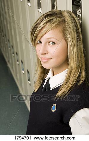 Stock Image - Private school student. Fotosearch