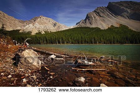 Shoreline of mountain lake View Large Photo Image Stock Image - Shoreline of mountain lake. Fotosearch