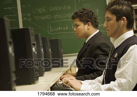 Students in a computer lab View Large Photo Image Stock Photo - Students in a computer lab. Fotosearch