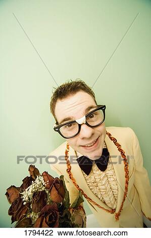 Stock Image - Teen in a vintage tuxedo. Fotosearch