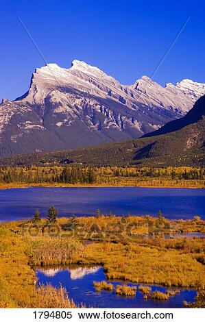 Vermilion Lakes and Mount Rundle in Banff View Large Photo Image Stock Photography - Vermilion Lakes and Mount Rundle in Banff. Fotosearch